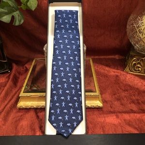 Vineyard Vines Men’s  Bulls and Bears Tie Blue